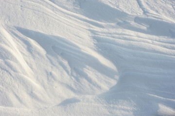 Texture of the snow