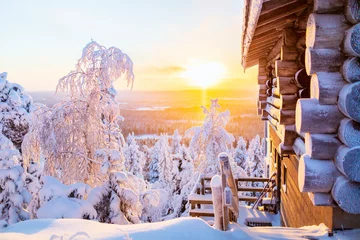 Foto auf Alu-Dibond Winterlandschaft in Finnland © BlueOrange Studio