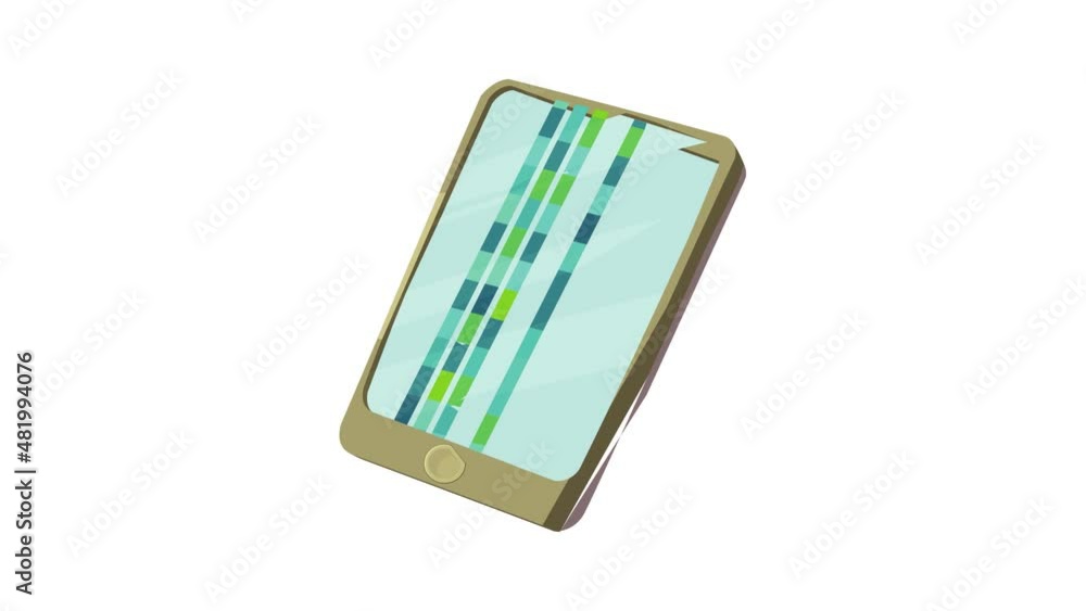 Poster broken display icon animation best cartoon object on white background