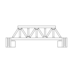 Bridge vector iconz Outline vector icon isolated on white background bridge.