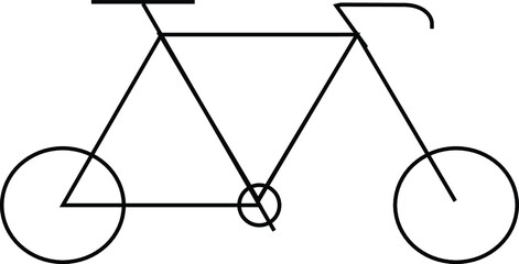 Bicycle icon with flat design In Illustrators, transportation symbol vector design