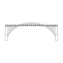Bridge vector iconz Outline vector icon isolated on white background bridge.