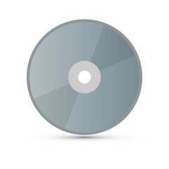 Compact disk on white background