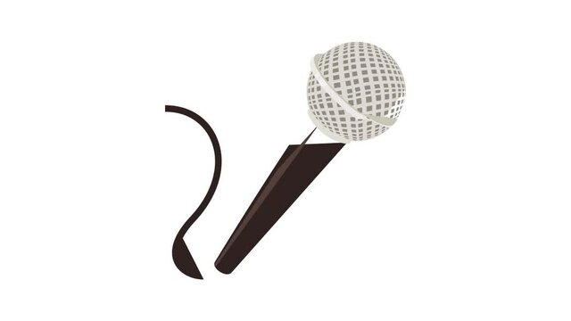 Microphone icon animation best cartoon object on white background