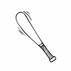 Vector Sketch Basebal Bat. Vector baseball bat doodle illustration
