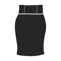 Skirt vector icon.Black vector icon isolated on white background skirt.