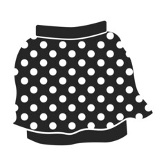 Skirt vector icon.Black vector icon isolated on white background skirt.