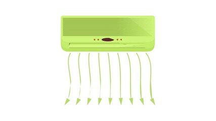 Conditioner icon animation best cartoon object on white background