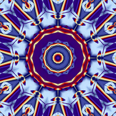 3d effect - abstract polygonal fractal pattern