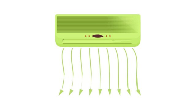 Conditioner icon animation best cartoon object on white background