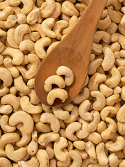 Fototapeta premium different nuts in a heap. nuts background.