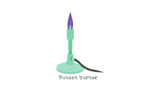 Bunsen burner icon animation best cartoon object on white background