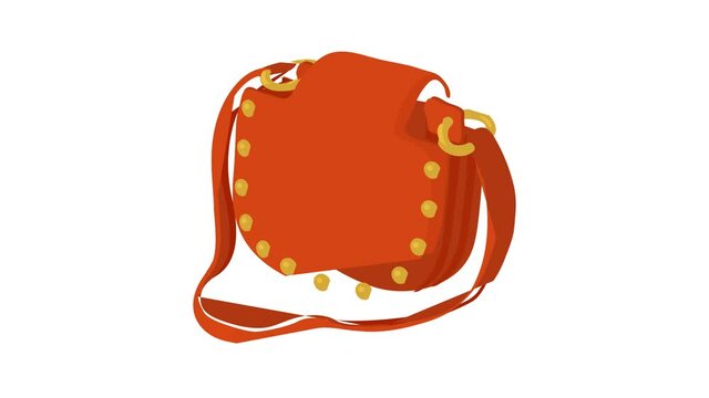 Woman handbag icon animation best cartoon object on white background