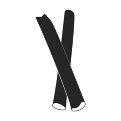 Celery vector icon.Black vector icon isolated on white background of celery.