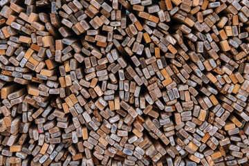 Background texture from a pile of stacked boards