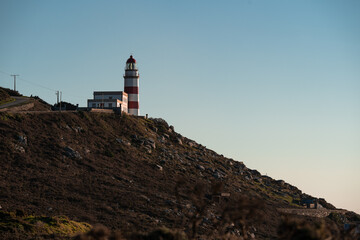 Landscape of Cape Silleiro Lighthouse hill