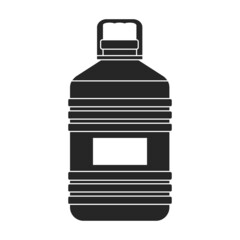 Plastic bottle vector icon.Black vector icon isolated on white background plastic bottle.
