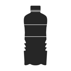 Plastic bottle vector icon.Black vector icon isolated on white background plastic bottle.