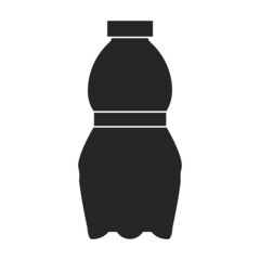 Plastic bottle vector icon.Black vector icon isolated on white background plastic bottle.