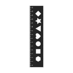 Ruler vector icon.Black vector icon isolated on white background ruler.