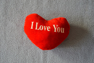 Happy Valentine's Day. background for romance. Red heart, sweet card, I love you.