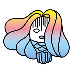 日本で江戸時代から伝わる妖怪「アマビエ」が、「ガーン」とショックを受けています。
虹色のベクターイラスト。
コロナ等の病気が流行った時に、このイラストを見せましょう。
疫病が退散します。