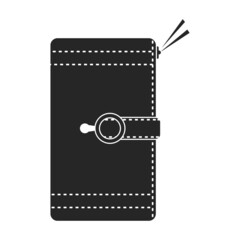 Leather wallet vector icon.Black vector icon isolated on white background leather wallet.