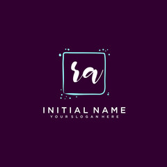 RA monogram logo template vector	