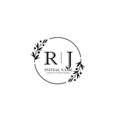 RJ Hand drawn wedding monogram logo