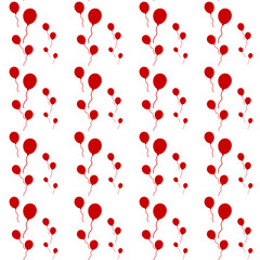 Vector seamless love symbol pattern, with stylish balloon