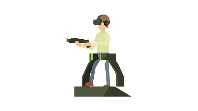 Game gun icon animation best cartoon object on white background