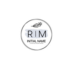 RM Hand drawn wedding monogram logo