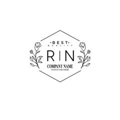 RN Hand drawn wedding monogram logo