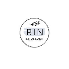 RN Hand drawn wedding monogram logo