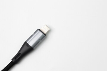 Smartphone usb charger isolated on a white background