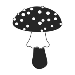 Amanita vector icon.Black vector icon isolated on white background amanita.
