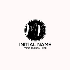 MB monogram logo template vector