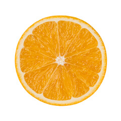 Piece of orange isolated on white background