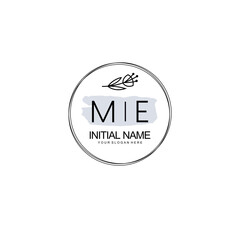 ME Hand drawn wedding monogram logo