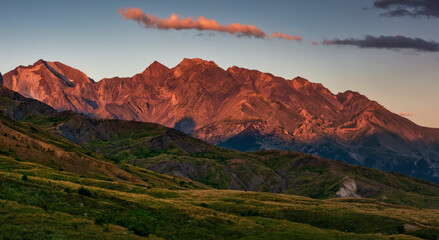 Atardecer en las montañas