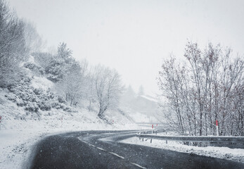 Invierno en la carretera