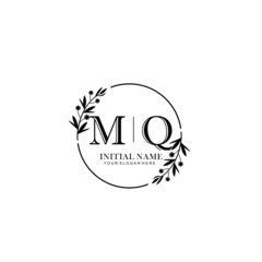M Hand drawn wedding monogram logo