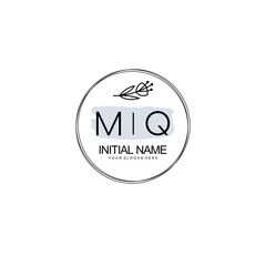 M Hand drawn wedding monogram logo