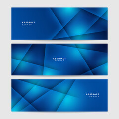 Corporate business blue wide banner design background