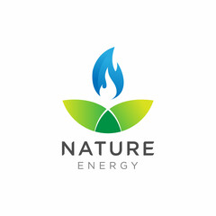 Eye-Catching Modern Nature Energy Logo Design Template Vector Icon, Sign for Environment Renewable Industry