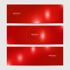 Digital spine style red wide banner design background