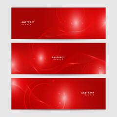 Networking neon style red wide banner design background