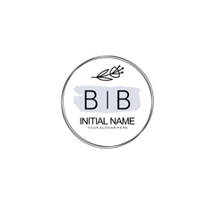BB Hand drawn wedding monogram logo