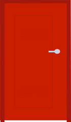 Obraz premium Red door vector illustration.