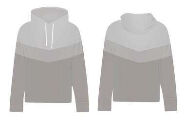 Men striped hoodie. vector illustration